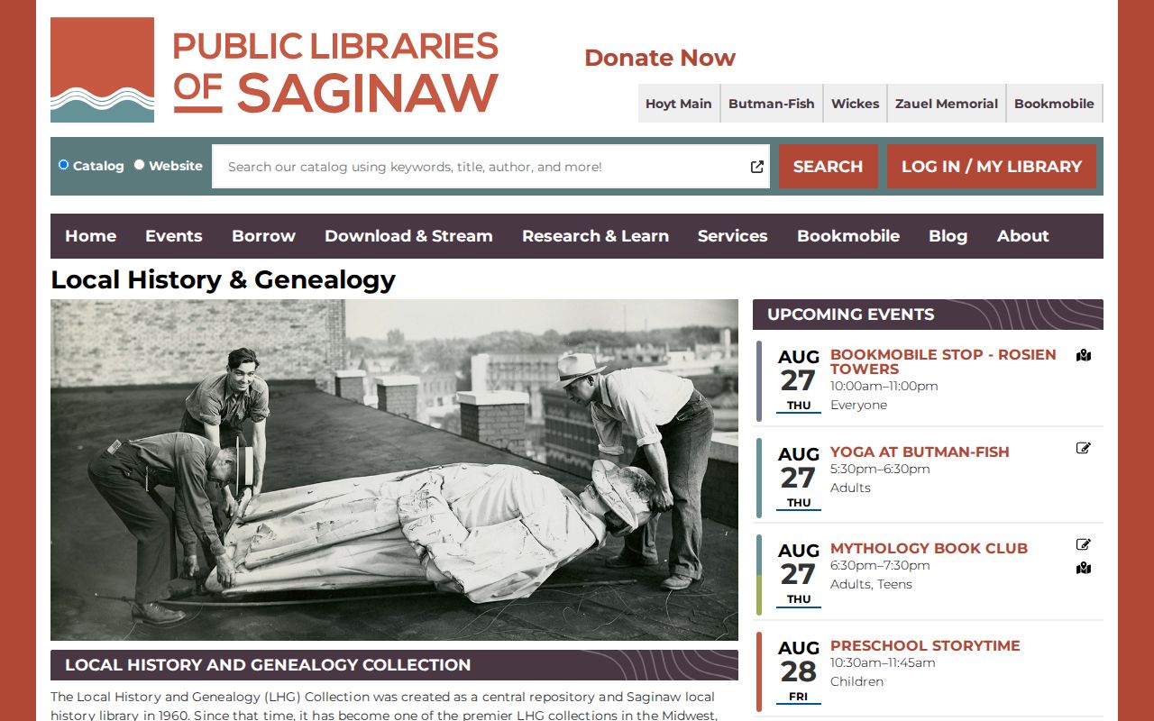 Saginaw Township city directory research at Hoyt Library