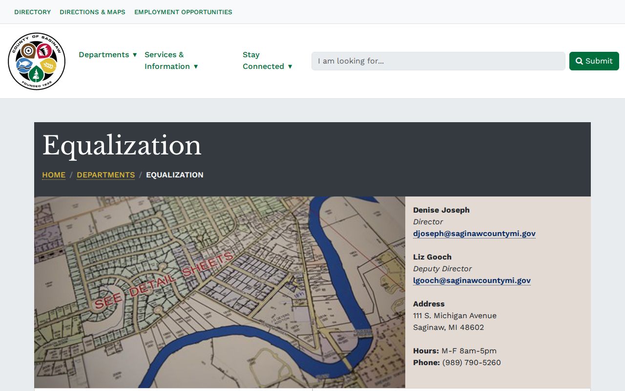 Saginaw Township street directory County Equalization resource